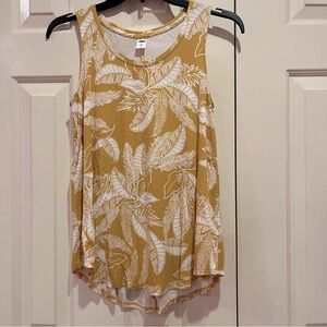 Old Navy Luxe Botanical Print Swing Tank Size XS